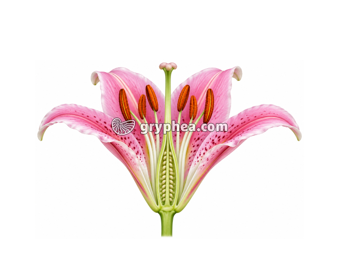 Lys - fleur épanouie en coupe - gryphea.com